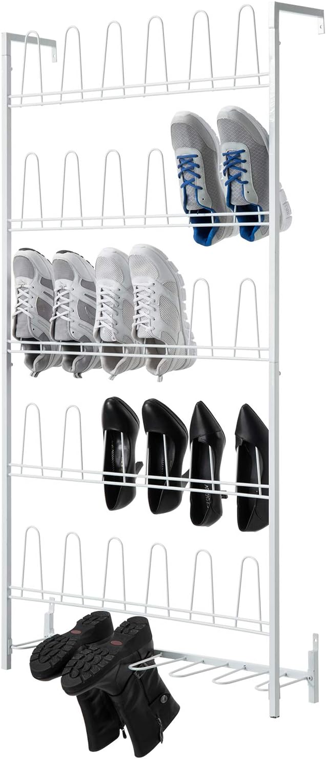 MyGift Modern Matte White Metal Hanging Shoe Rack by MyGiftHome