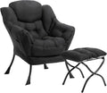 HollyHOME Lazy Chair with Foldable Ottoman, Accent Comfy Lounge Arm Chair and by HollyHOME