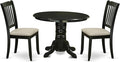 East West Furniture SHDA3-BLK-C 3 Piece Dining Table Set by EastWestFurniture