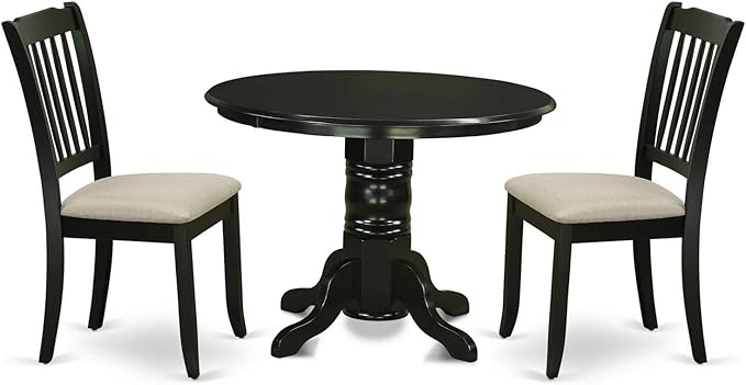 East West Furniture SHDA3-BLK-C 3 Piece Dining Table Set by EastWestFurniture
