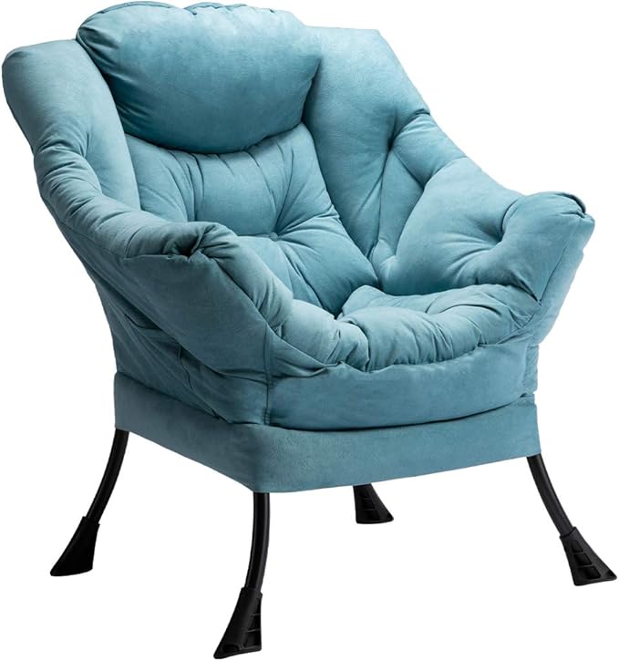 HollyHOME Fabric Large Lazy Chair, Accent Reading Chair, Cozy Lounge Chair by HollyHOME