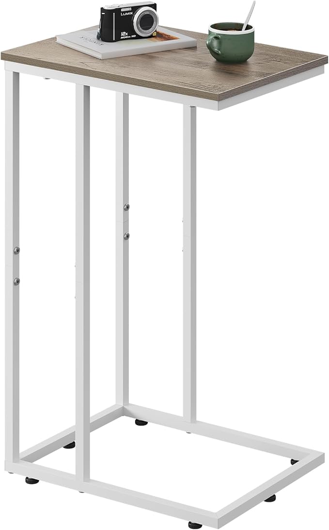 WLIVE Side Table, C Shaped End Table by WLIVE