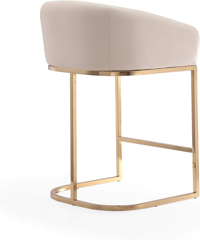 Manhattan Comfort Louvre 26 Inch Mid Century Modern Counter Height Bar Stools - Image 9