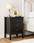 Fluted Nightstand, Farmhouse Night Stand by Unknown