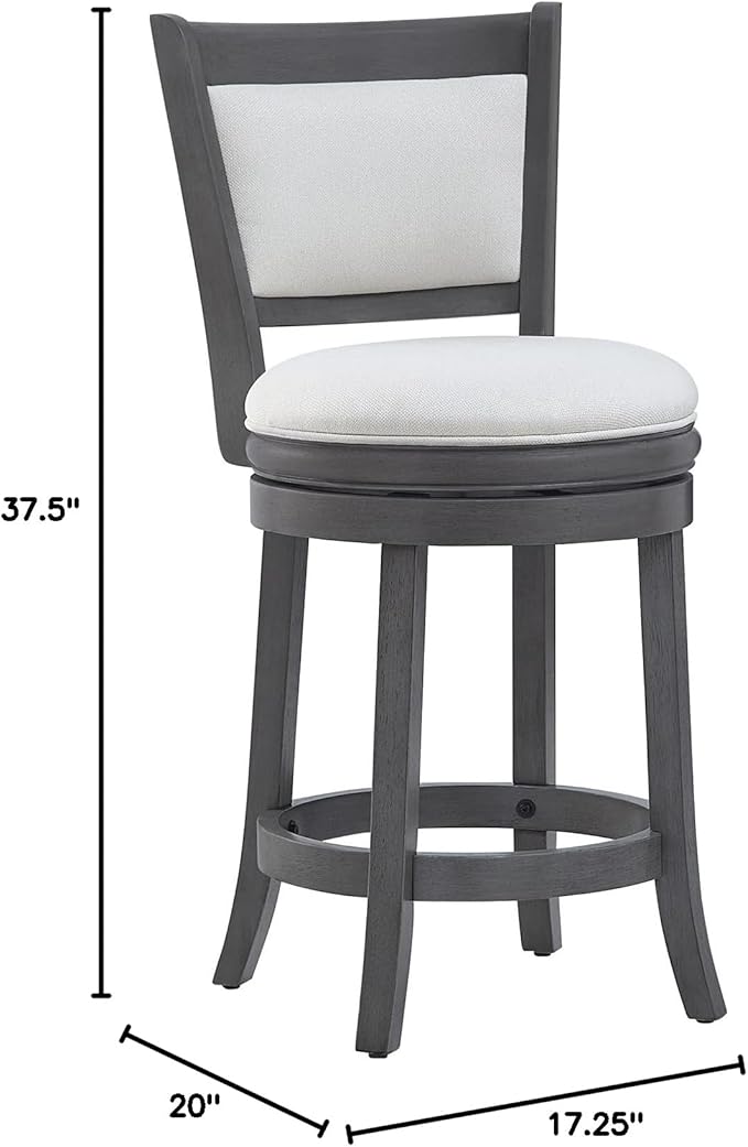Ball & Cast Upholstered Swivel Counter Stools Kitchen Bar Stools 24" Seat - Image 7