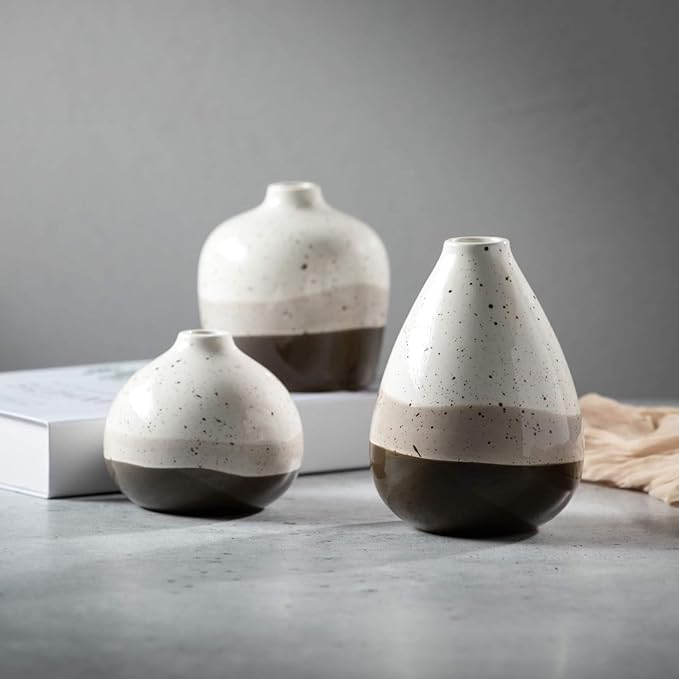 Sullivans Strata Mini Vase Set of 3, Trio Bud Vase, Shelf Mantel - Image 3