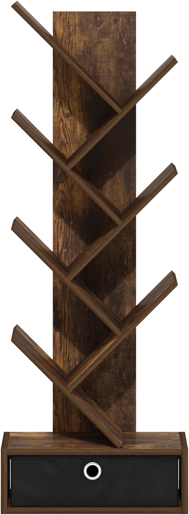 Furinno Tree Bookshelf 7-Tier Floor Standing Tree Bookcase - Image 6