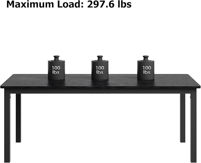 GarveeHome 78.7in Industrial Dining Table - Image 6