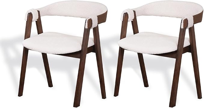 CONSDAN Dining Chairs Set of 2, Solid Wood Frame, Sturdy Construction, by CONSDAN