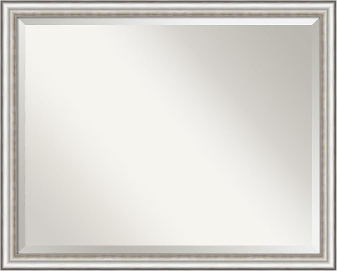 Amanti Art Silver Bathroom Mirror by AmantiArt