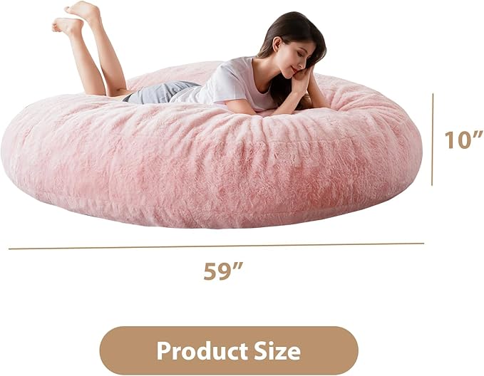 BYBYME 3 in 1 Bean Bag Chair, Convertible Chair Folds from Bean Bag to Lounger - Image 2
