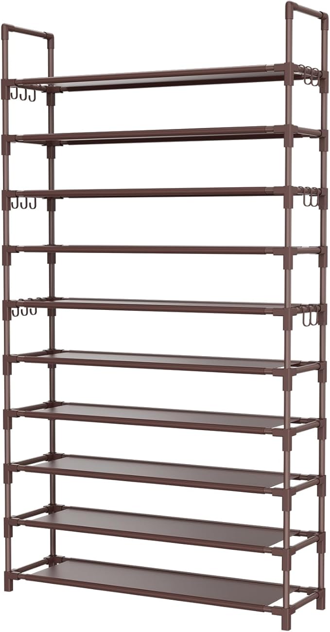 Tall Shoe Rack 10 Tier Shoe Organizer Large Shoe Shelf - Image 8
