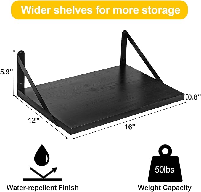 SAUMONIERES Floating Shelves Wall Bookshelf - Image 3
