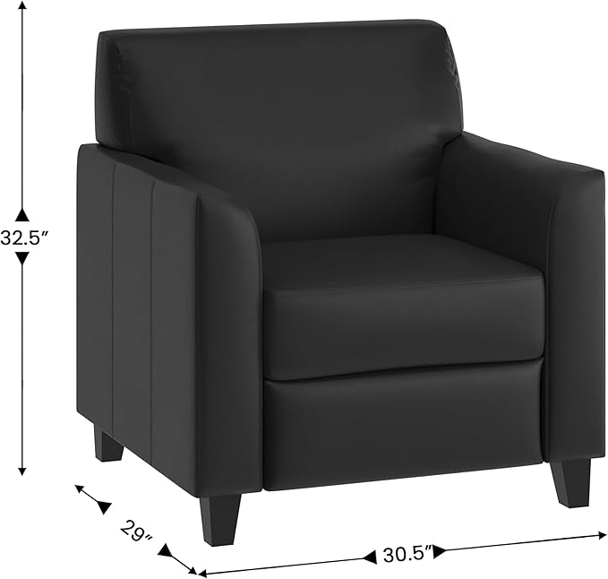 Flash Furniture Hercules Diplomat Series LeatherSoft Upholstered Side Reception - Image 3