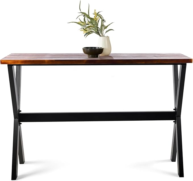Bar Table, 47.24"L×41.33"H Bar Height Pub Table High Top Rectangular Sofa - Image 5