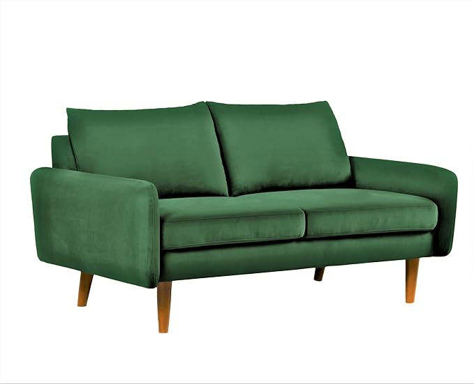 Container Furniture Direct Kent Velvet Loveseat Sofa - Image 4