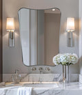 ANDY STAR Chrome Mirror for Bathroom, 22x30 Inch Asymmetrical Mirror, Polished by ANDYSTAR