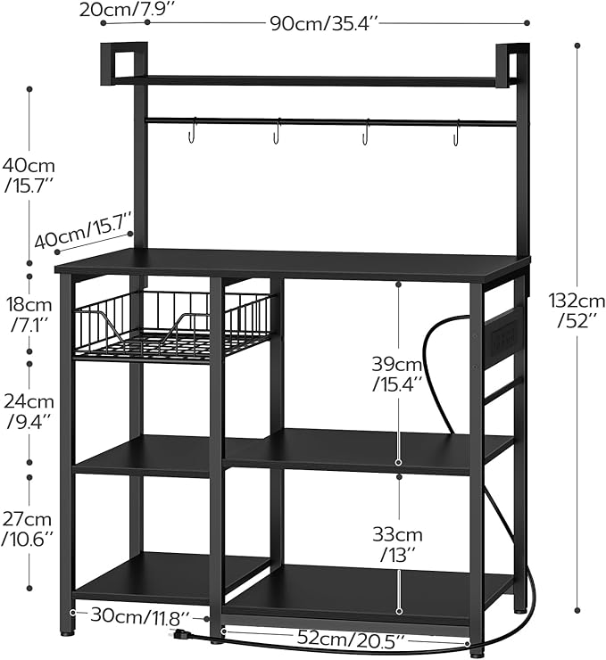 HOOBRO Kitchen Bakers Rack - Image 5