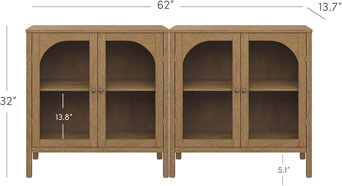 Nathan James Mason TV Stand, Free Standing Accent Sideboard Buffet, Credenza - Image 2
