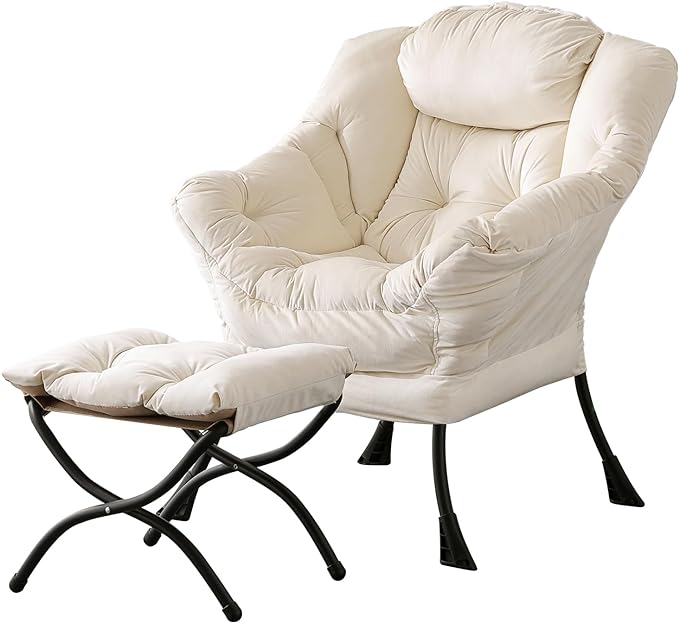 LITA Lazy Chair with Ottoman, Accent Contemporary Lounge Single Leisure by LITA