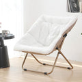 Saucer Chair, Comfy Bedroom Chairs, Oversized Folding Faux Fur Chair, Foldable by Furlide
