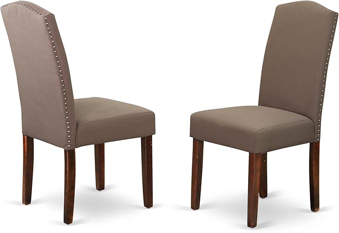East West Furniture NDEN3-MAH-18 3 Piece Dining Set Contains a Rectangle Dining - Image 4