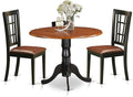 East West Furniture DLNI3-BCH-LC 3 Piece Dining Set Contains a Round Dining by EastWestFurniture