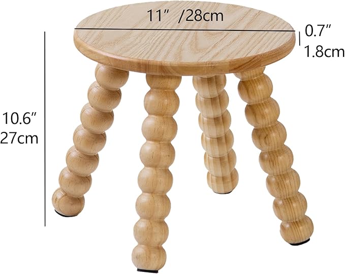 Solid Wooden Step Stool for Kids Adults, 10 inch Short Chair Perfect Matched - Image 5