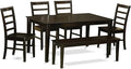 East West Furniture CAPF6-CAP-W 6 Piece Dining Table Set Contains a Rectangle by EastWestFurniture