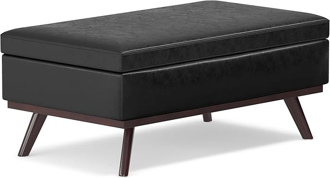 SIMPLIHOME Owen 42 inch Wide Mid Century Modern Rectangle Lift Top Large Coffee - Image 4