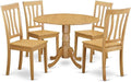 East West Furniture DLAN5-OAK-W 5 Piece Kitchen Table Set by EastWestFurniture
