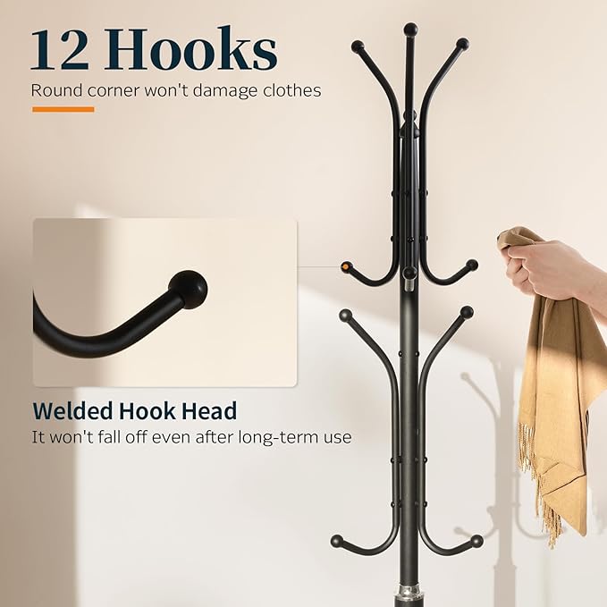 Yoobure Metal Coat Rack Freestanding - Image 4