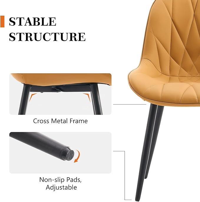 Rowill Modern Dining Chairs Set of 2 - Image 4