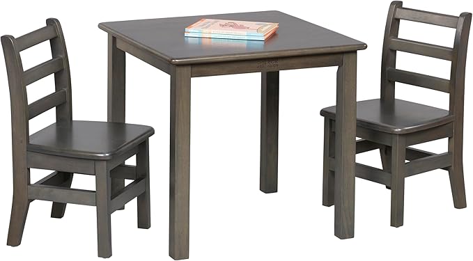 ECR4Kids 24in x 24in Hardwood Table and Chair Set, 12in Seat Height, Kids - Image 13