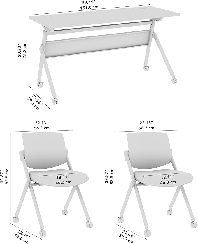 Bush Business Furniture Folding Training Table Set - Image 7