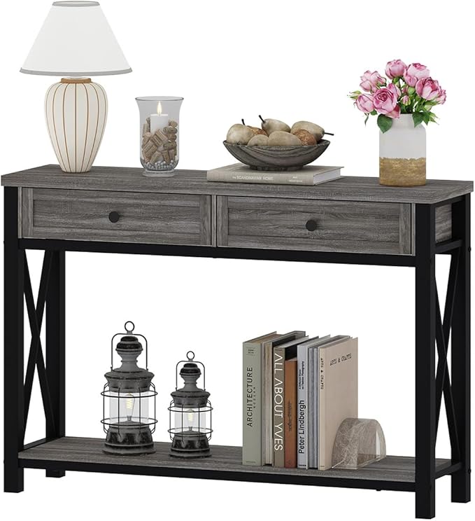 BON AUGURE Sofa Table with Drawers, Console Tables - Image 9