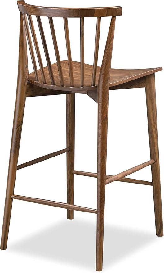 POLY & BARK Ligna Counter Stool Walnut – Mid-Century Inspired Stool - Image 5