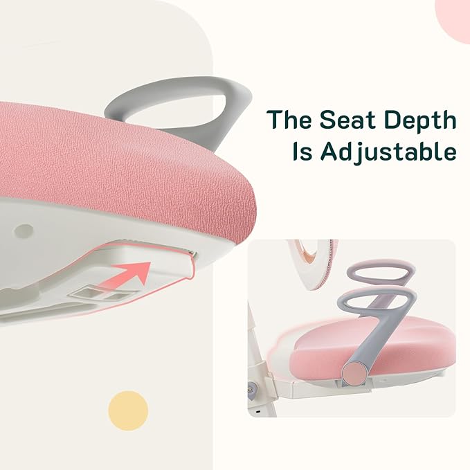 Ergonomic Kids Desk Chair with Footrest & Height-Adjustable Seat, Work & Dining - Image 6