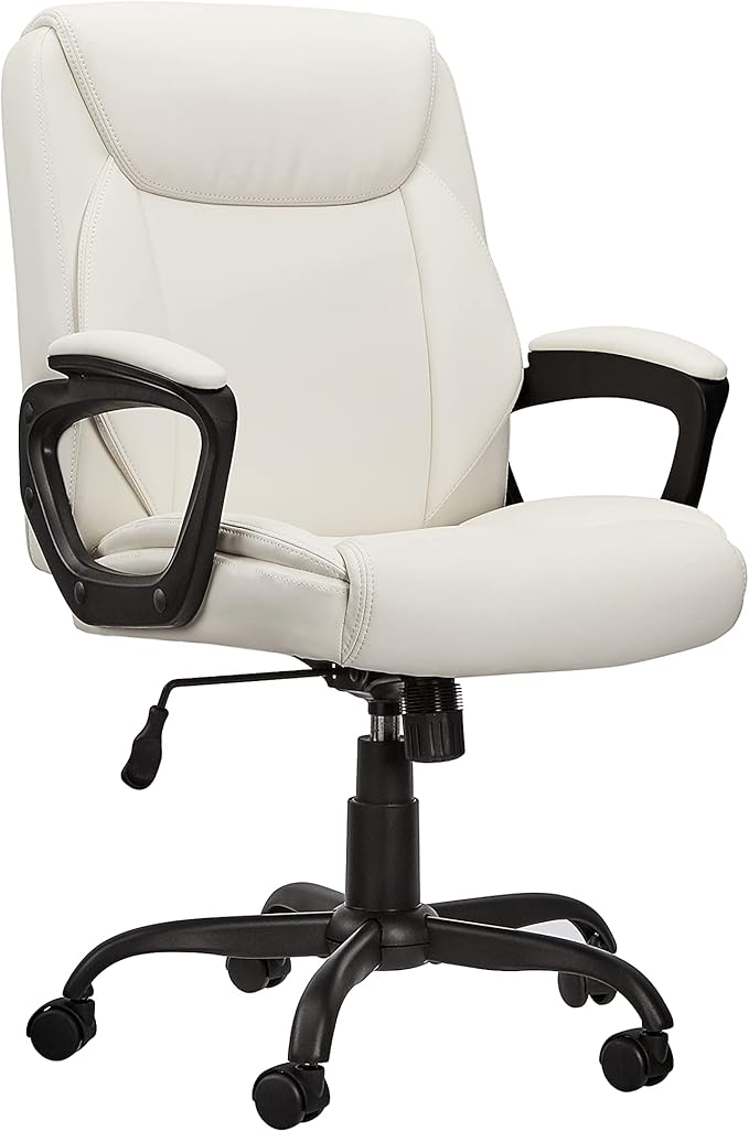 Amazon Basics Classic Puresoft PU Padded Mid-Back Height Adjustable Office by AmazonBasics