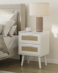 Masupu Rattan Night Stand, Modern nightstand Boho Bedside Table by Masupu