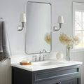 ANDY STAR Chrome Bathroom Mirror, 24”x40” Polished Nickel Rounded Corner by ANDYSTAR