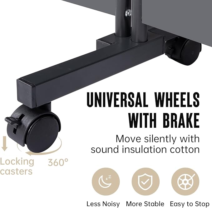 Room Divider 6 Panel Room Dividers/Wheels, Fabric Room Divider Panel - Image 2