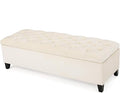 Christopher Knight Home Ottilie Velvet Storage Ottoman, Ivory 17.5”D x 51.0”W x by ChristopherKnightHome