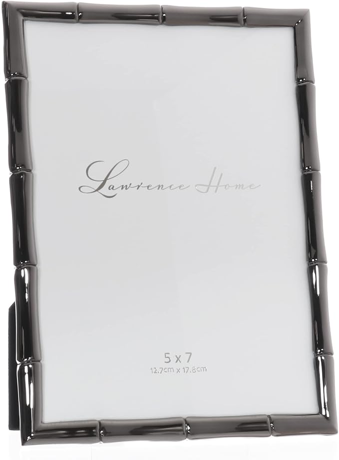 Lawrence Frames 5x7 Black Polished Metal Picture Frame - Image 2