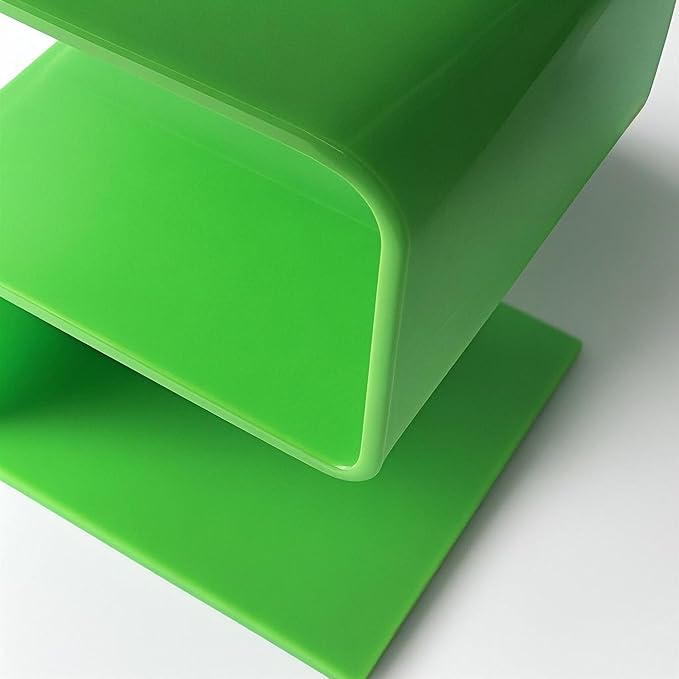 Acrylic Side Table, 17.7" H S-Shaped end Table - Image 5