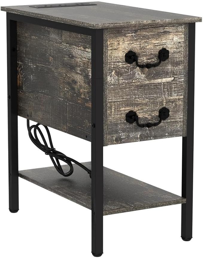 VECELO End Tables, Narrow Nightstands - Image 5