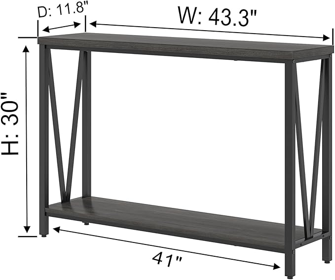FOLUBAN Console Table for Entryway, Modern Sofa Table Behind Couch, Narrow - Image 2