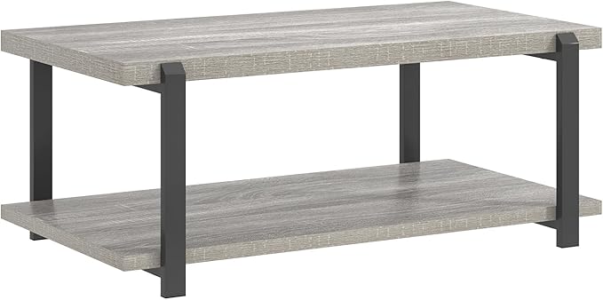 FOLUBAN Rustic Coffee Table, Modern Wood Center Table - Image 9