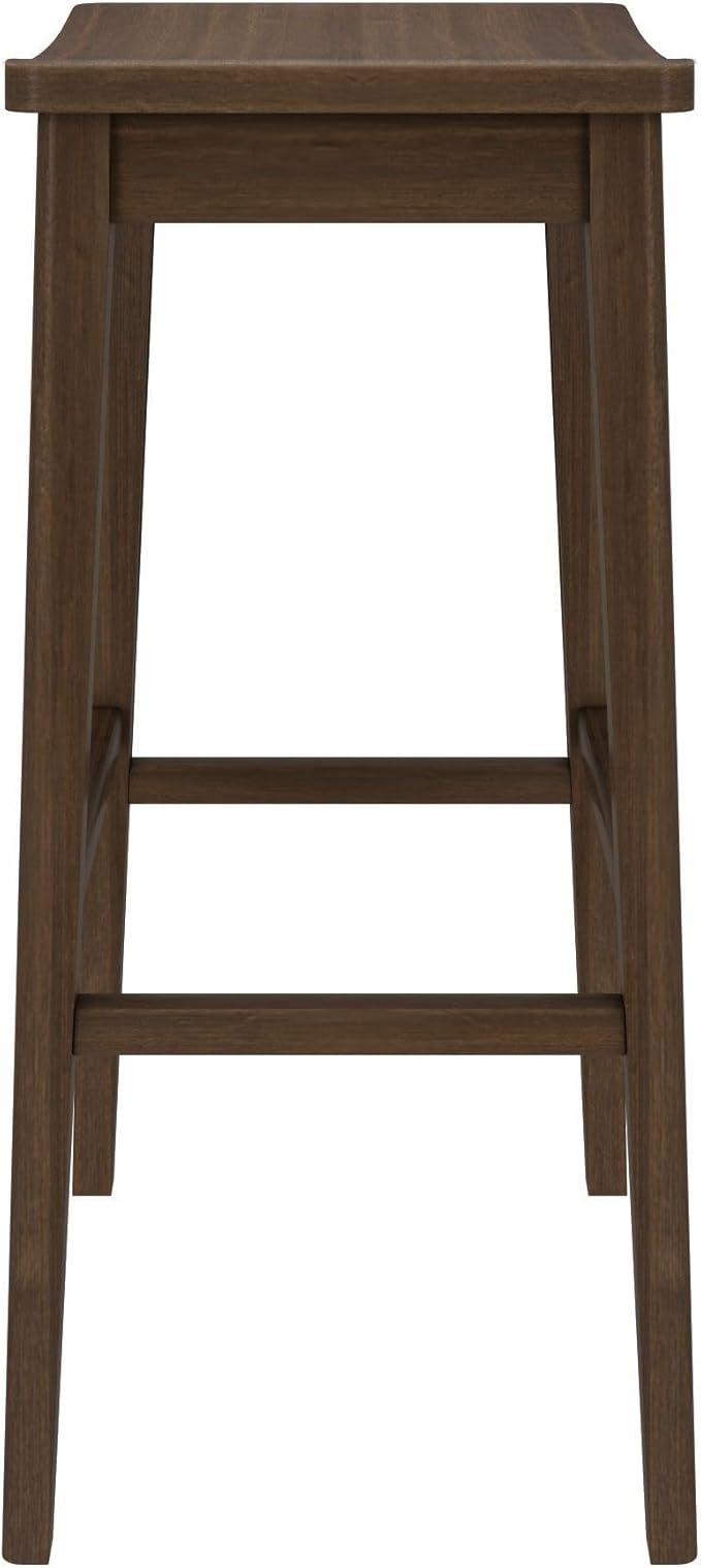 Plank+Beam Smythe Bar Stool, Sturdy Wood Modern Kitchen Bar Height Stool - Image 5