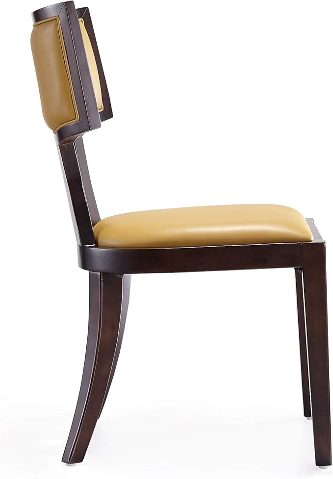 Manhattan Comfort Pulitzer Faux Leather Dining Chairs Set of 2, Solid Beech Wood - Image 6